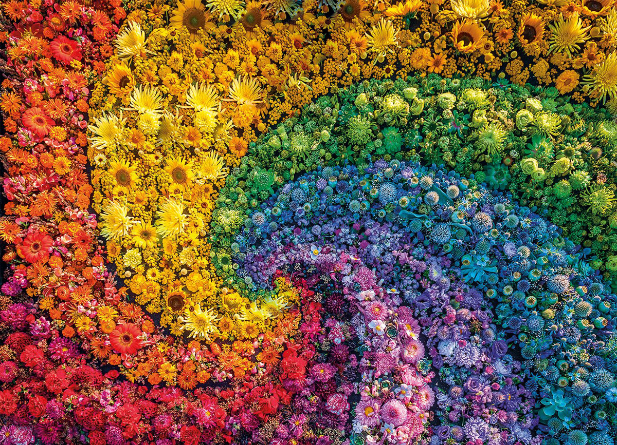 Whirl Flower & Garden Jigsaw Puzzle