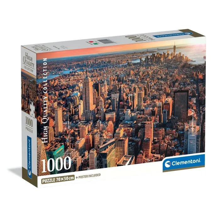 New York City - Compact Box - 1000 Piece Jigsaw Puzzle by Clementoni ...