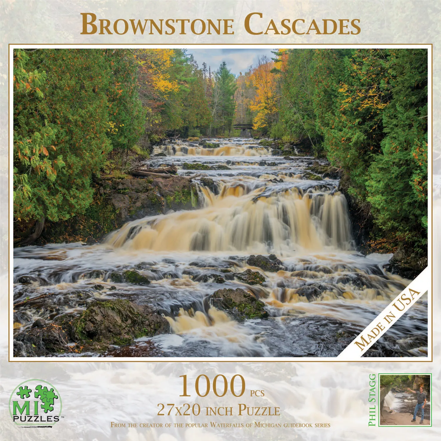 Brownstone Cascades - 1000 Piece Jigsaw Puzzle by MI Puzzles | Serious ...