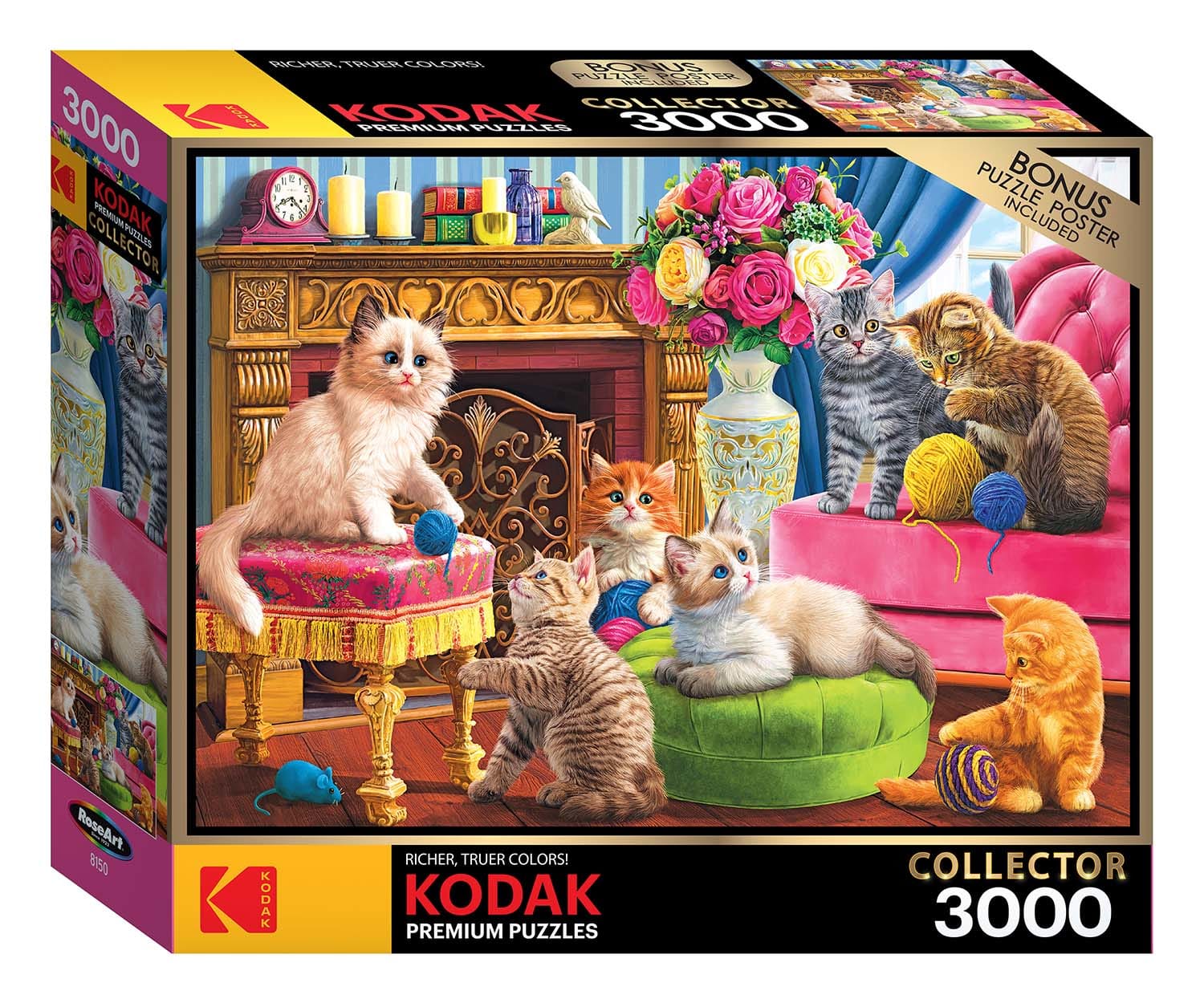 Kittens By The Fireplace