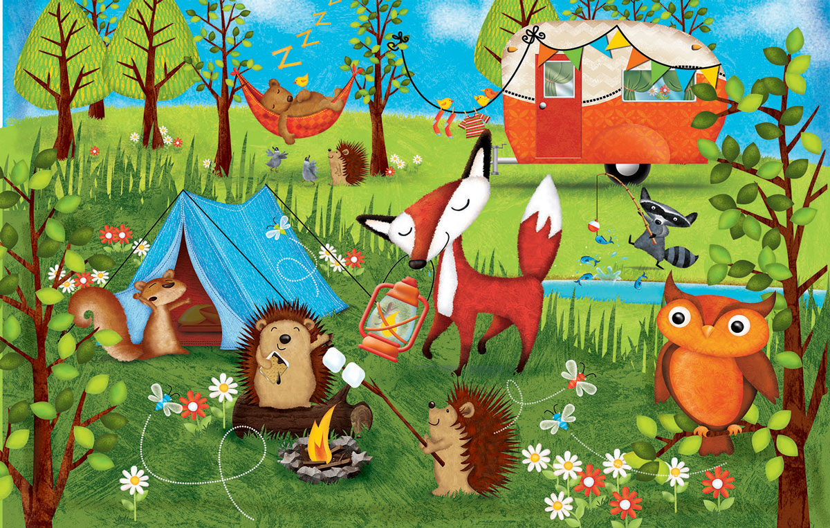 Happy Campers Forest Animal Jigsaw Puzzle