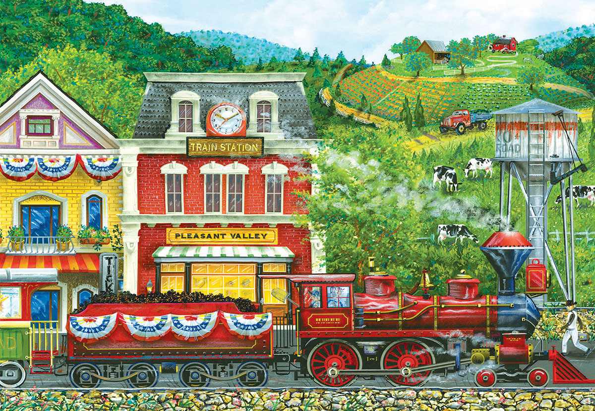 Pleasant Valley Stop Countryside Jigsaw Puzzle