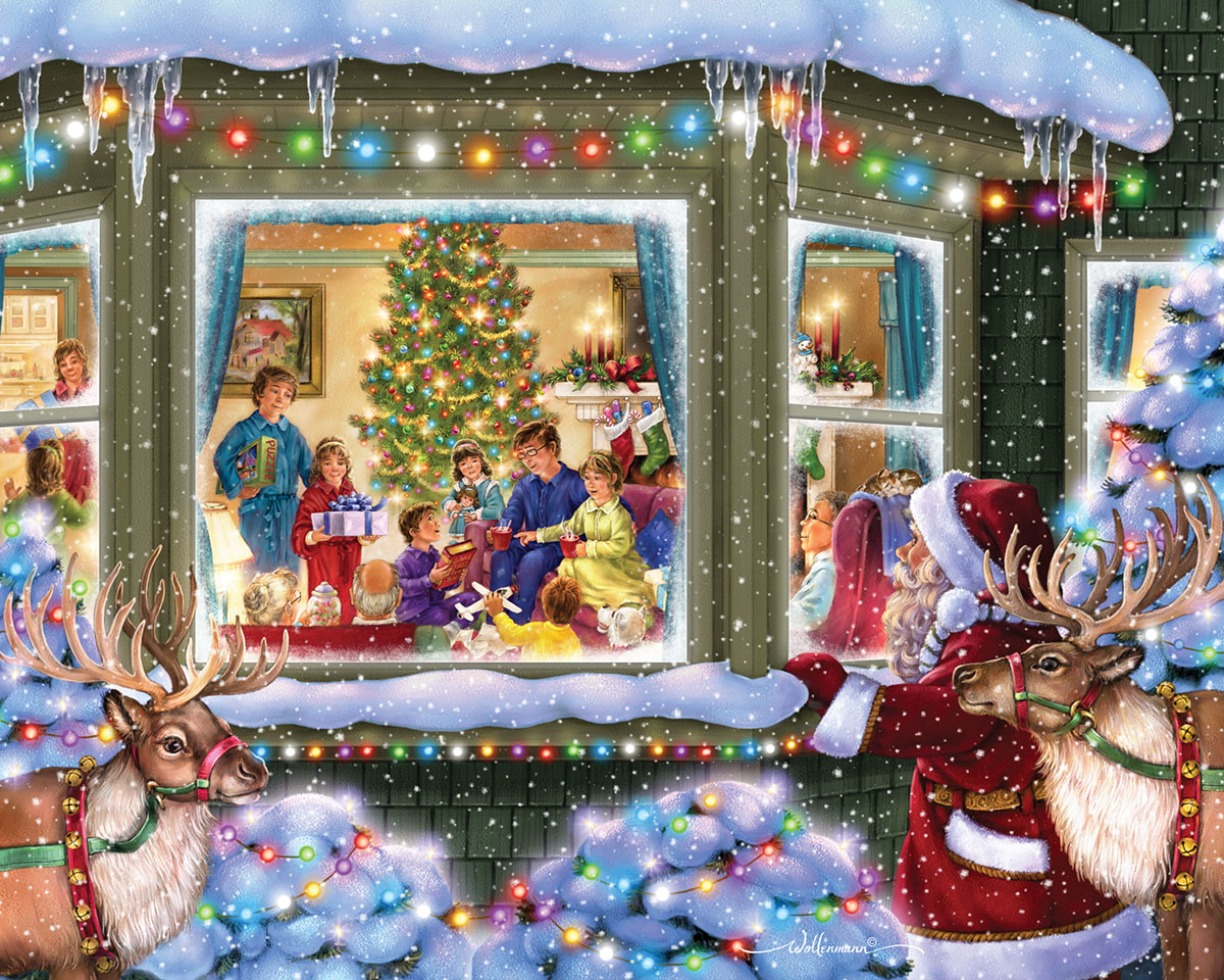 Gift Giving Christmas Jigsaw Puzzle