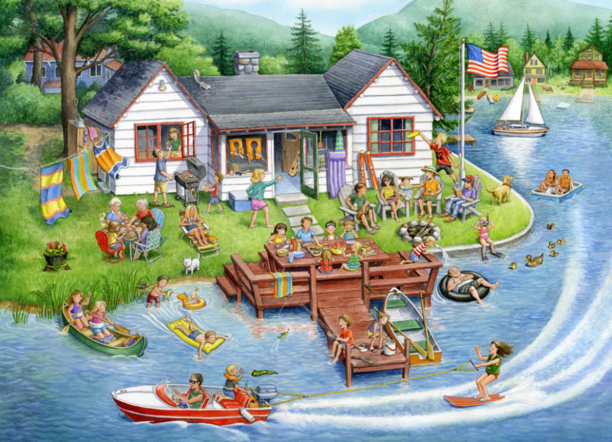 Lake House Jigsaw Puzzle Lakes & Rivers