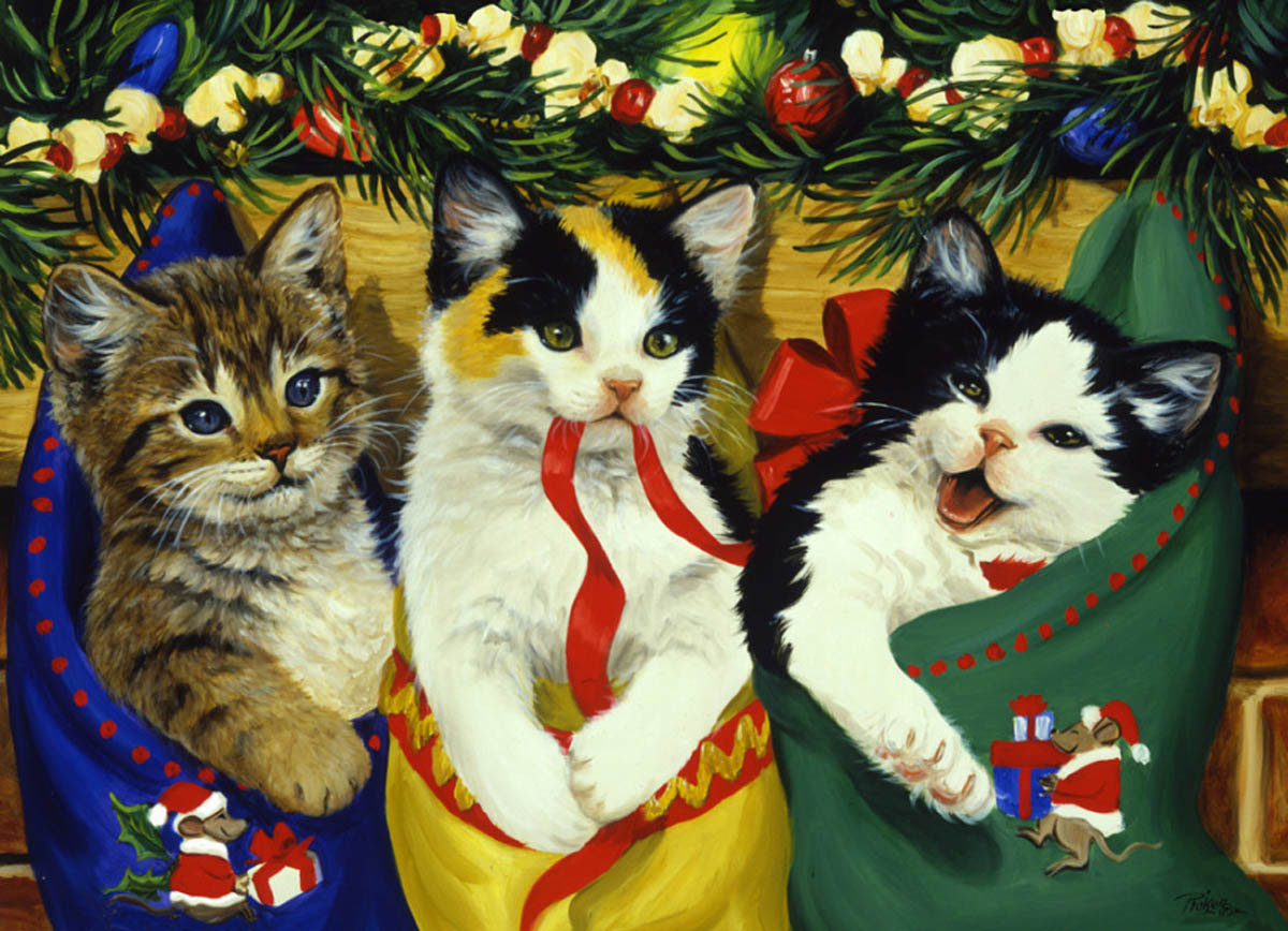 Christmas Kittens Cats Jigsaw Puzzle