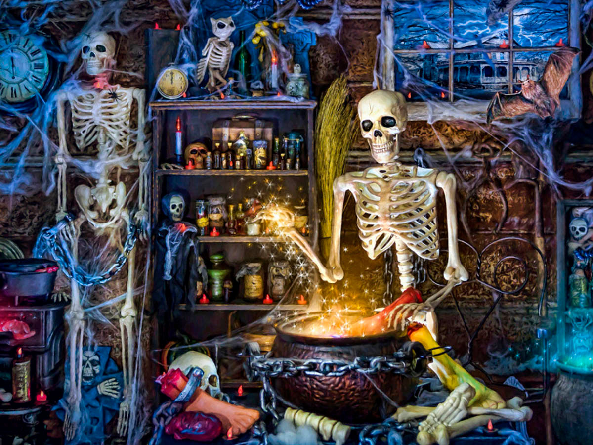 Skeleton's Stew Halloween Jigsaw Puzzle
