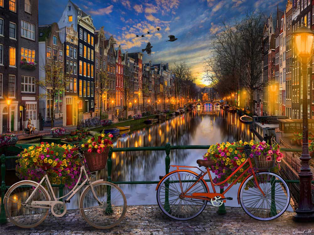 Amsterdam Aglow Sunrise & Sunset Jigsaw Puzzle