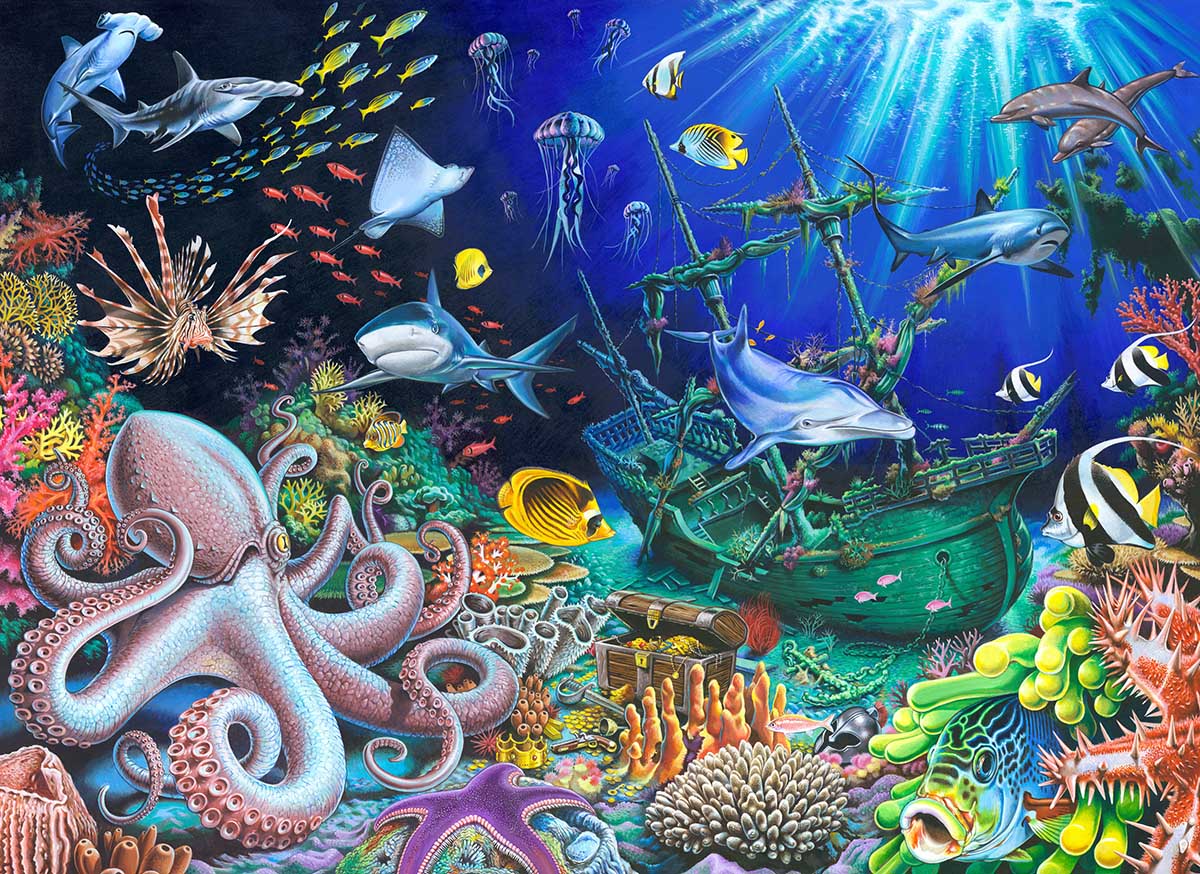 Sunken Treasure Sea Life Jigsaw Puzzle