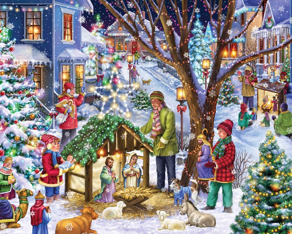 Neighborhood Nativity Christmas Jigsaw Puzzle