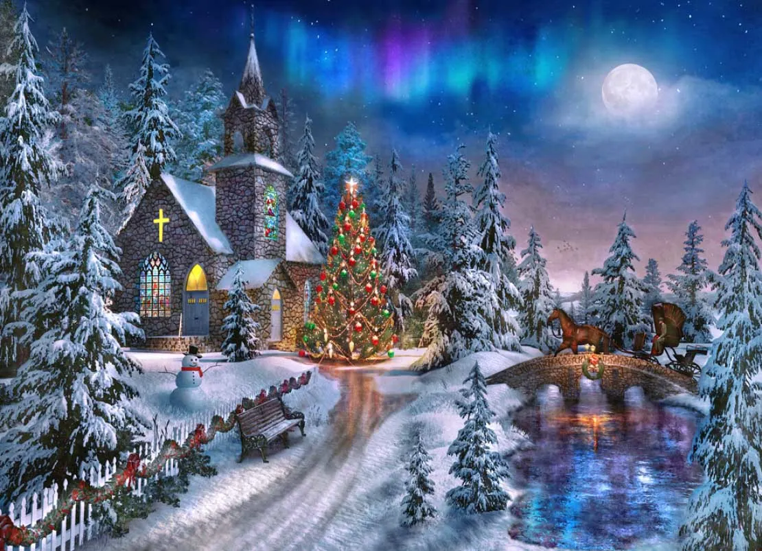 Christmas Night - 1000 Piece Jigsaw Puzzle by Vermont Christmas