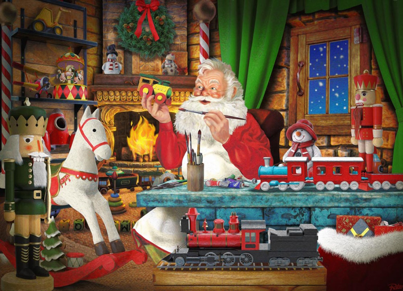 Santa's Toyworks Christmas Jigsaw Puzzle