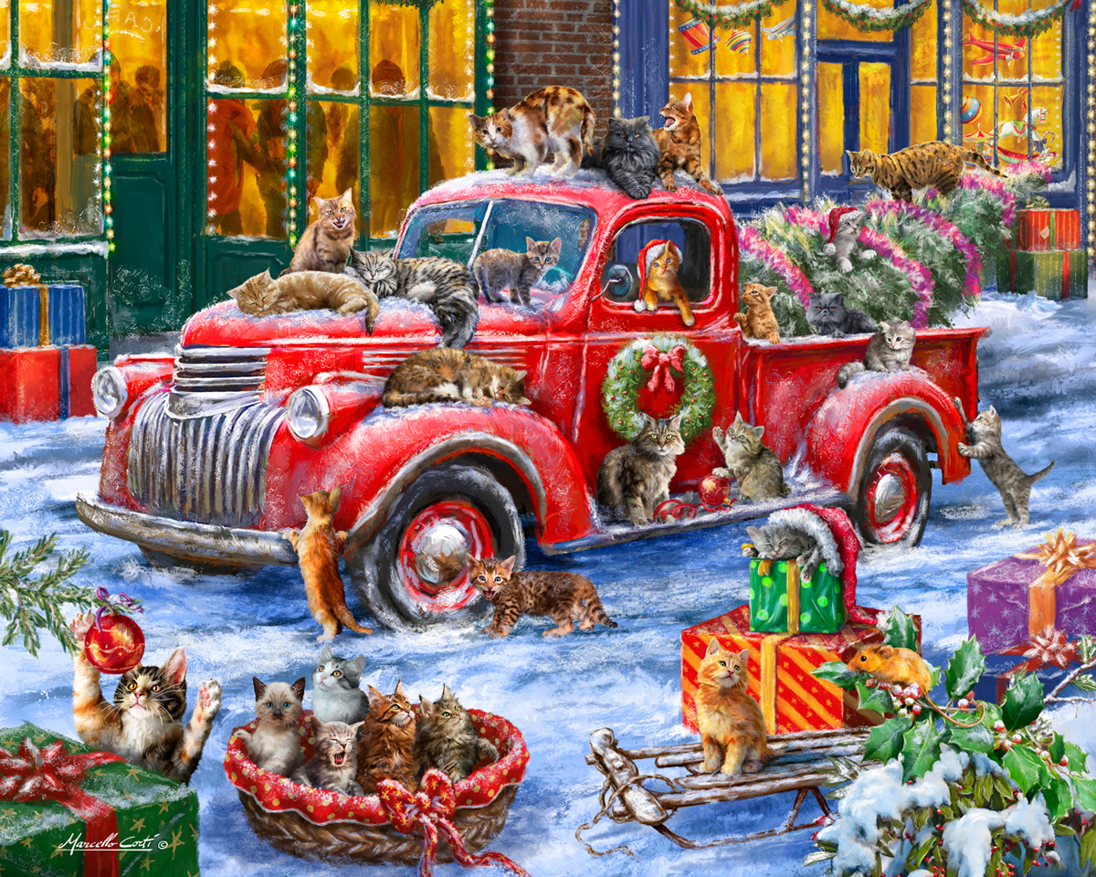It's a Cat's Christmas Cats Jigsaw Puzzle