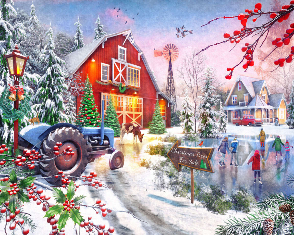 Christmas Skaters Farm