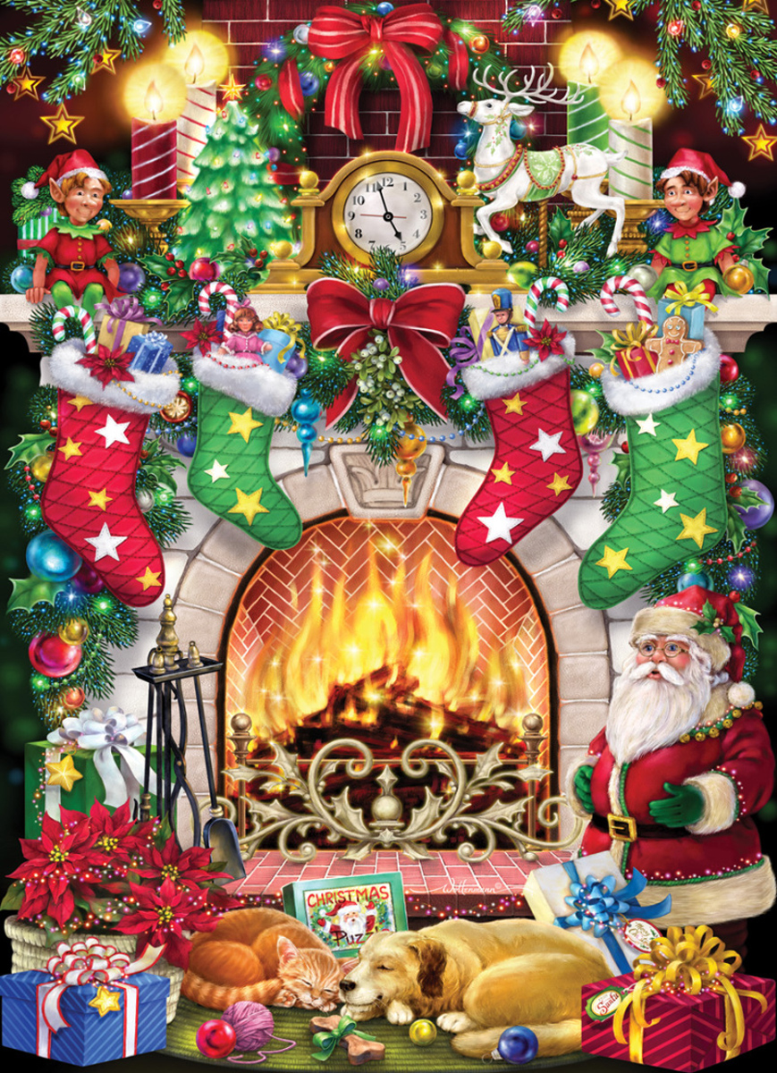 Christmas Fireplace Christmas Jigsaw Puzzle