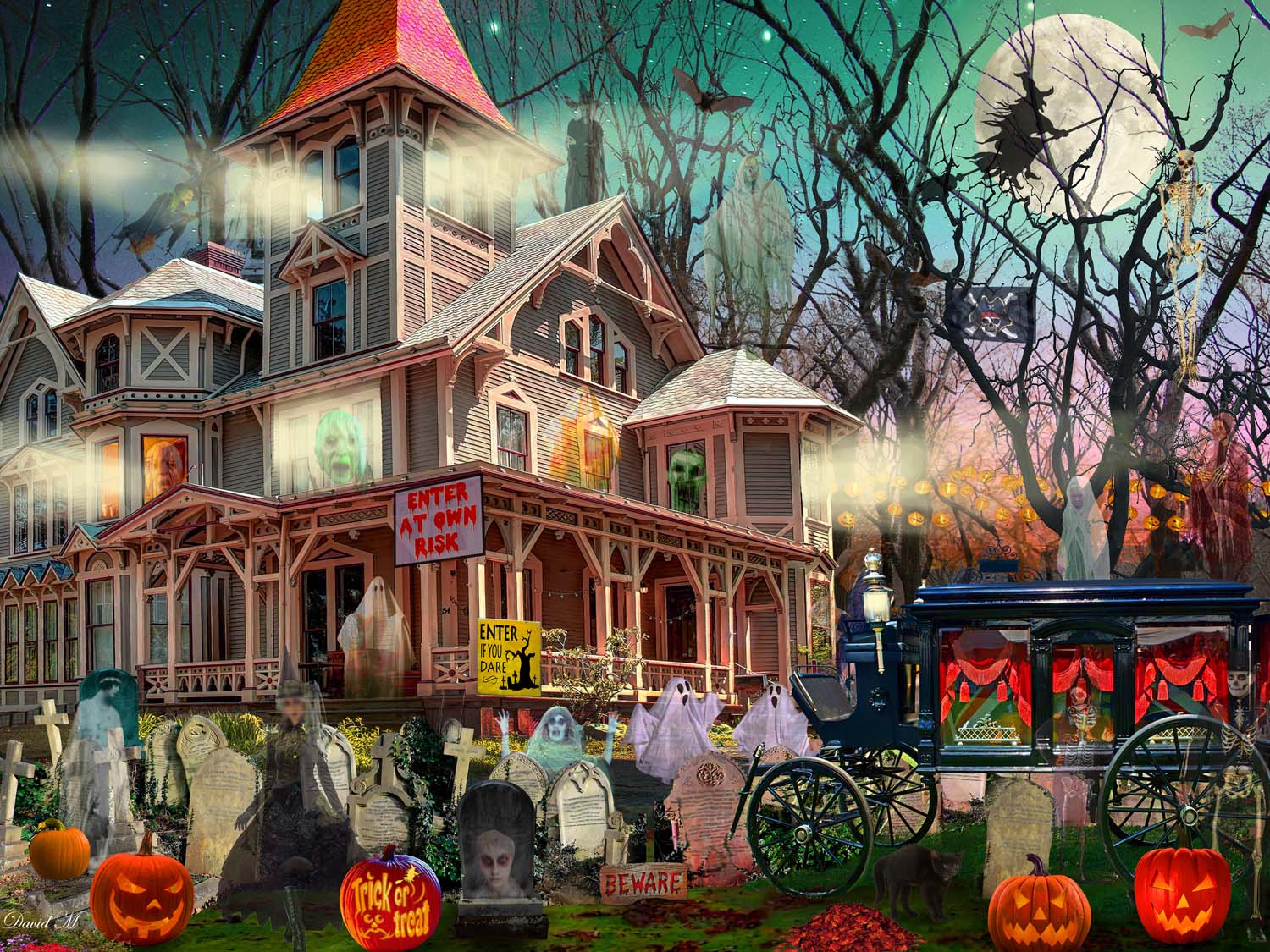 Haunted Mansion Halloween Jigsaw Puzzle
