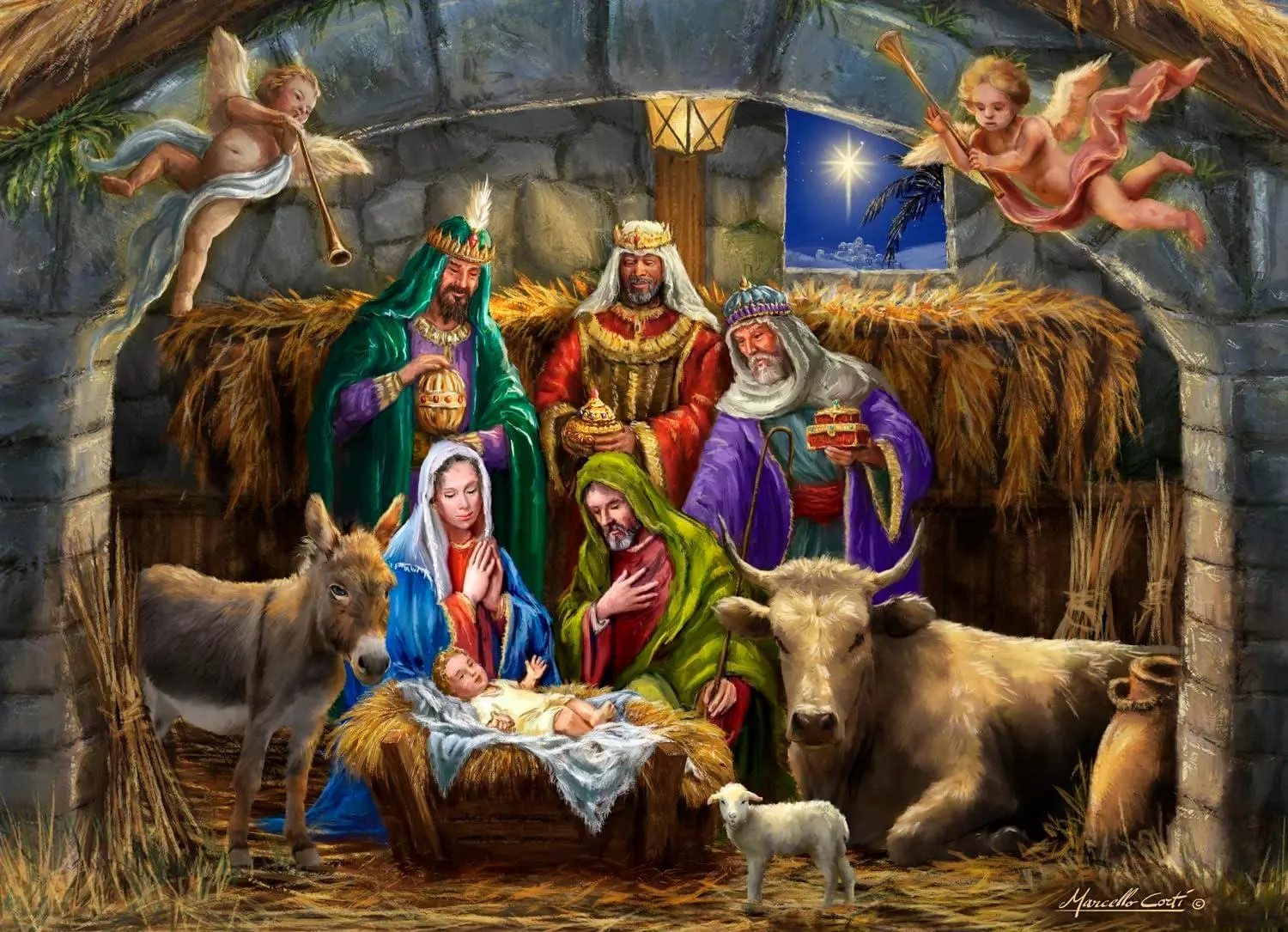 In the Manger Jigsaw Puzzle Advent Calendar - Scratch and Dent Christmas