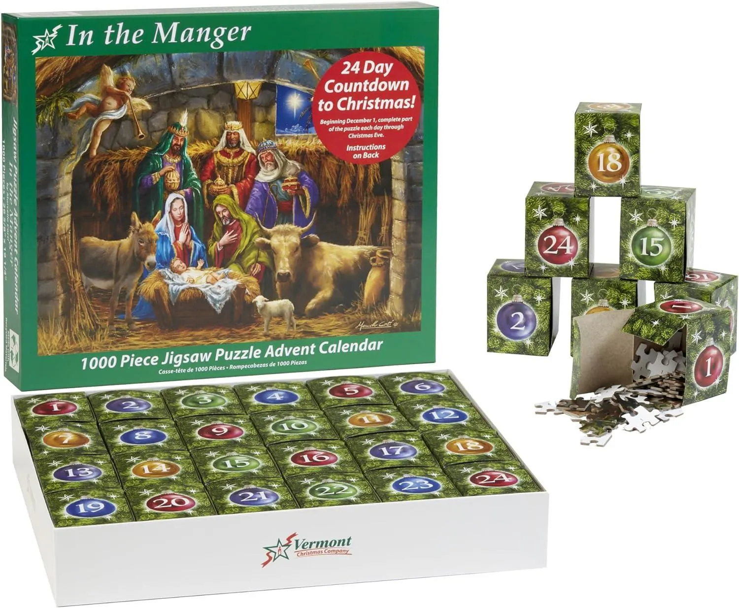 In the Manger Jigsaw Puzzle Advent Calendar - Scratch and Dent