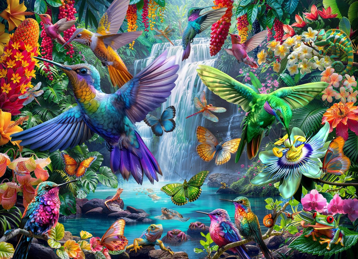 Hummingbirds Jigsaw Puzzle 1000 Piece Birds