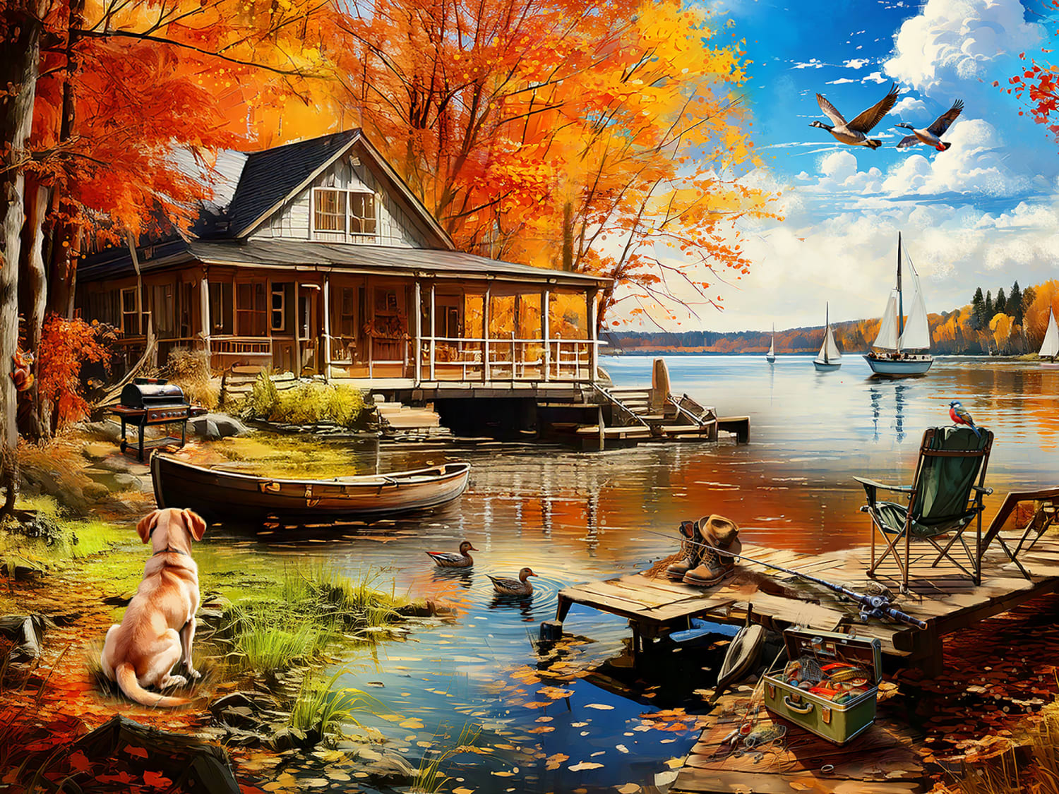 Autumn by the Lake Fall