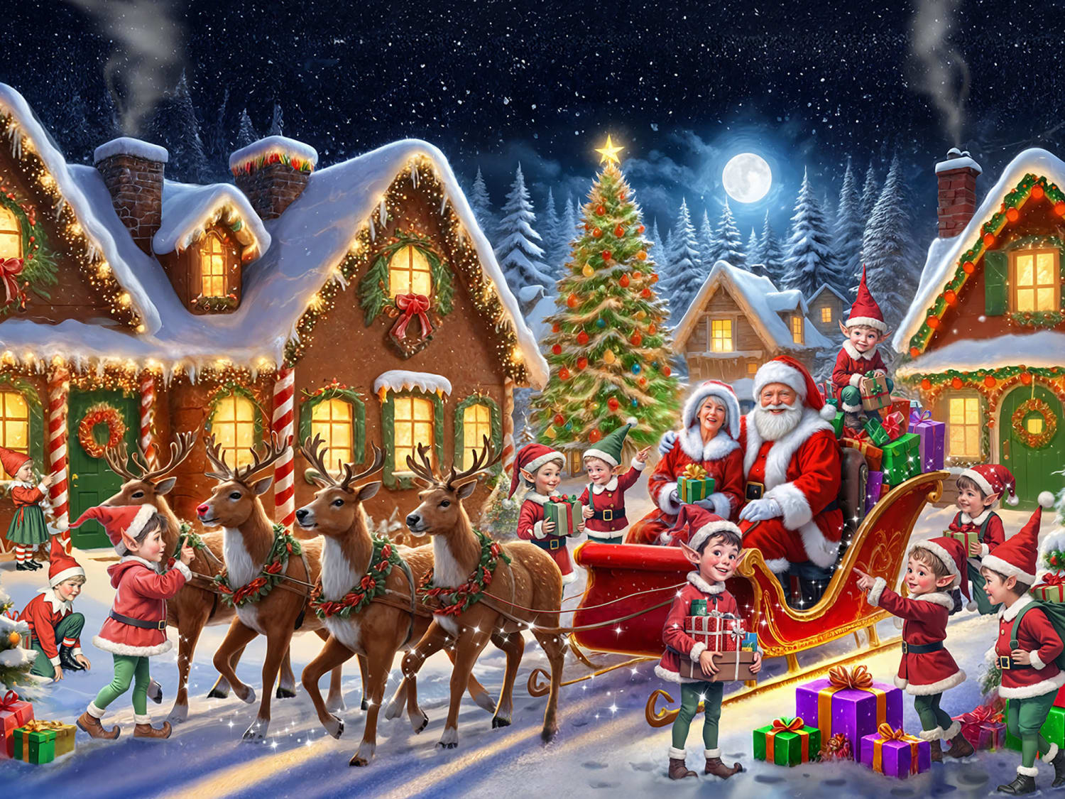 Santa's Sleigh Ride Christmas
