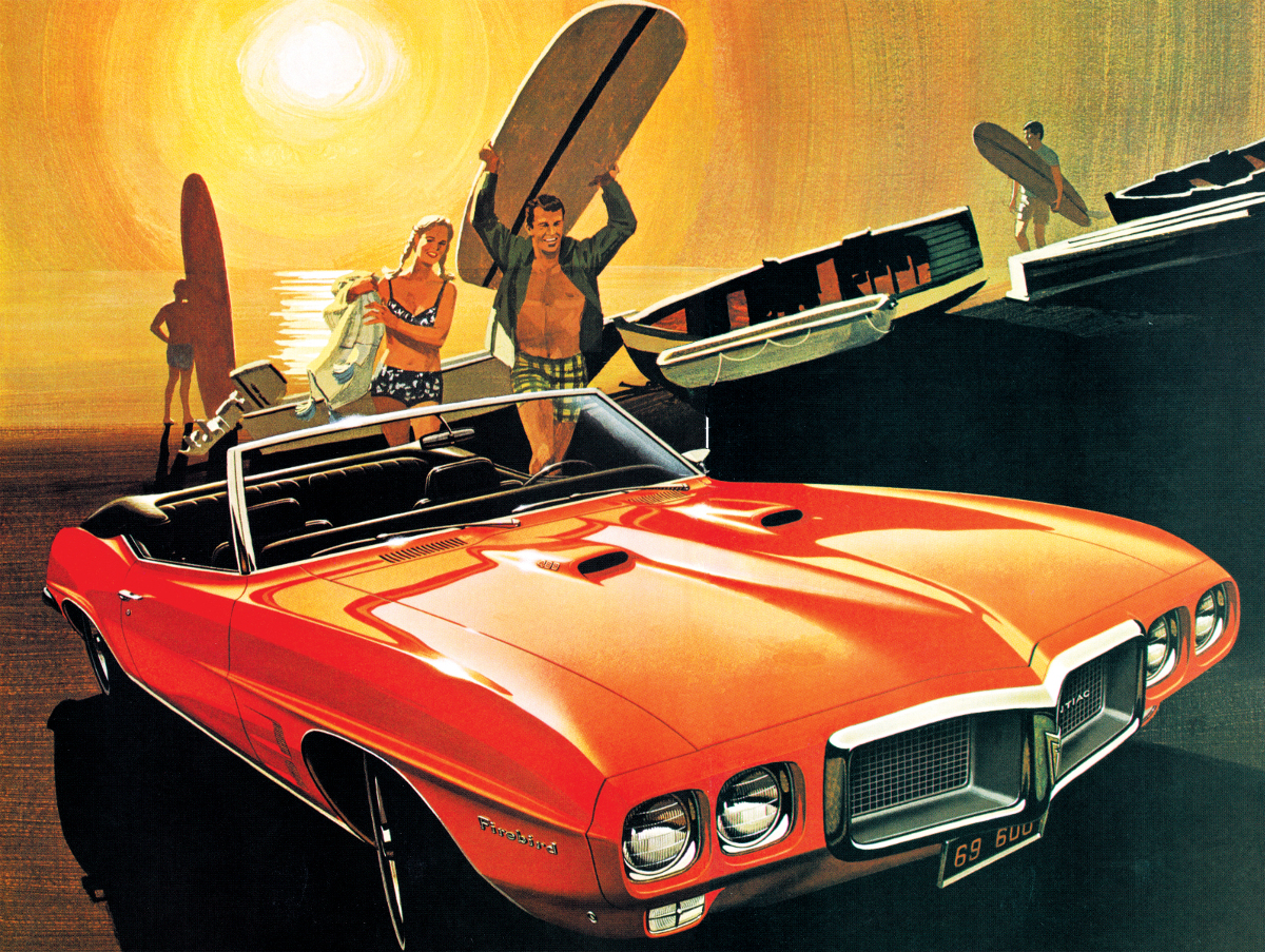 Surf's Up - 1969 Pontiac Firebird (General Motors) Car Jigsaw Puzzle