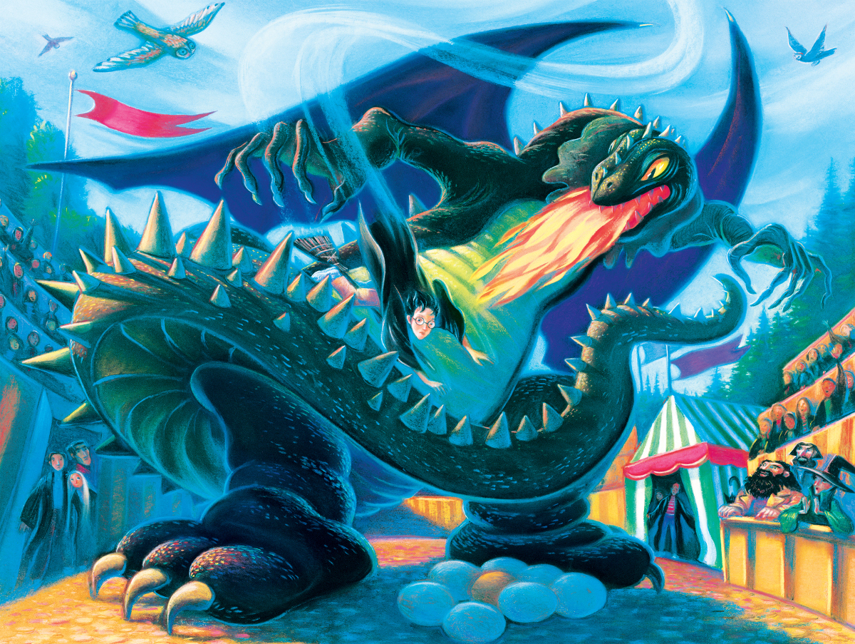 Battle with the Dragon (Harry Potter) Fantasy Jigsaw Puzzle