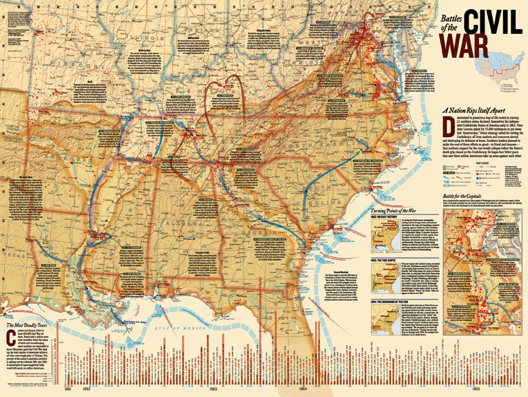Civil War Battles Maps & Geography Jigsaw Puzzle