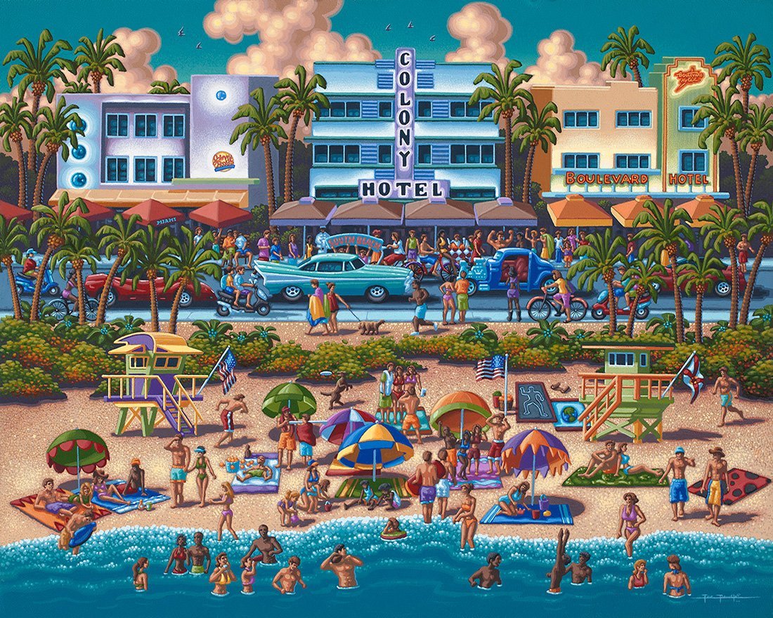 South Beach Miami Summer Jigsaw Puzzle