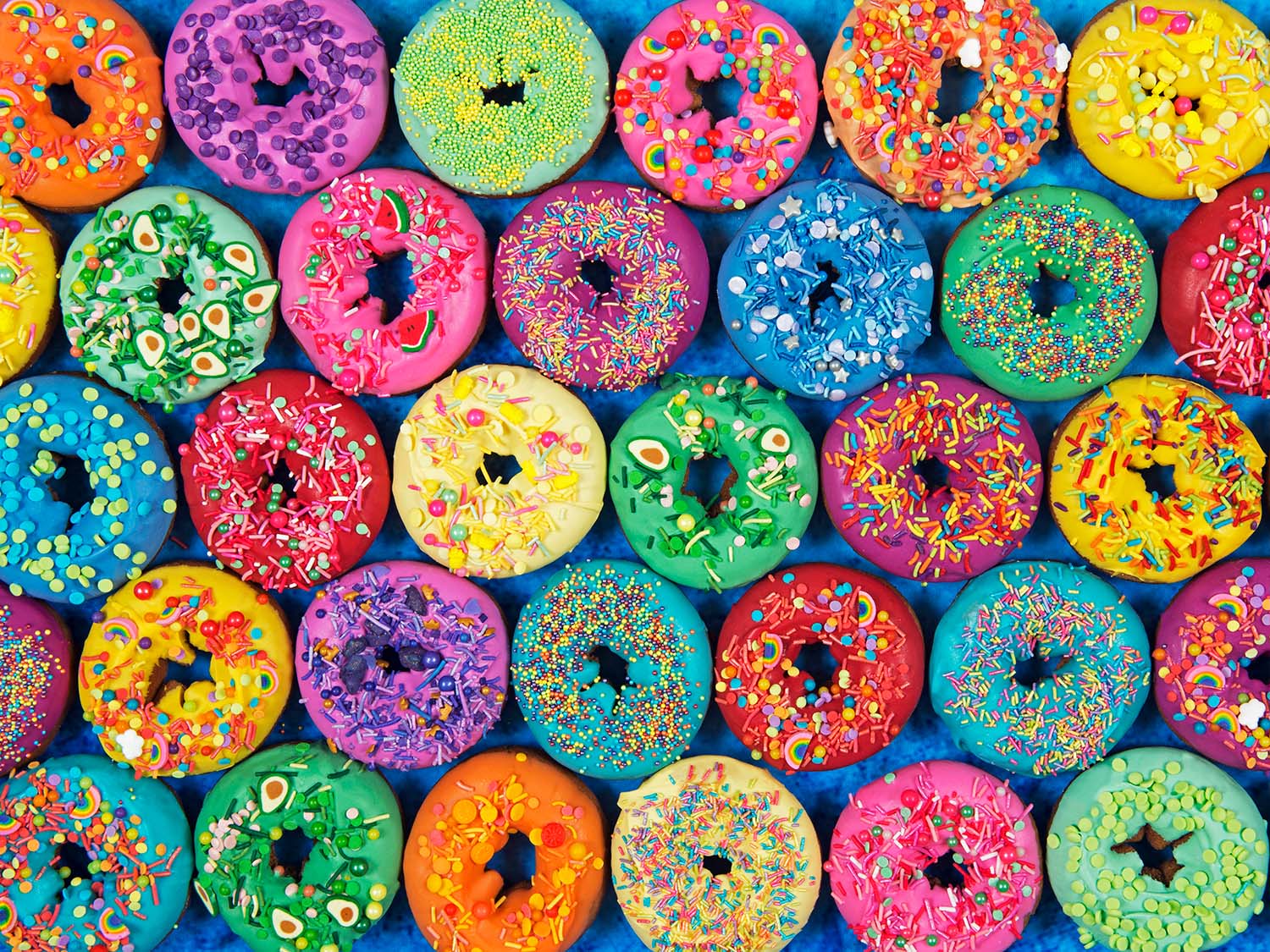 Lots Of Sprinkle Donuts Dessert & Sweets Jigsaw Puzzle
