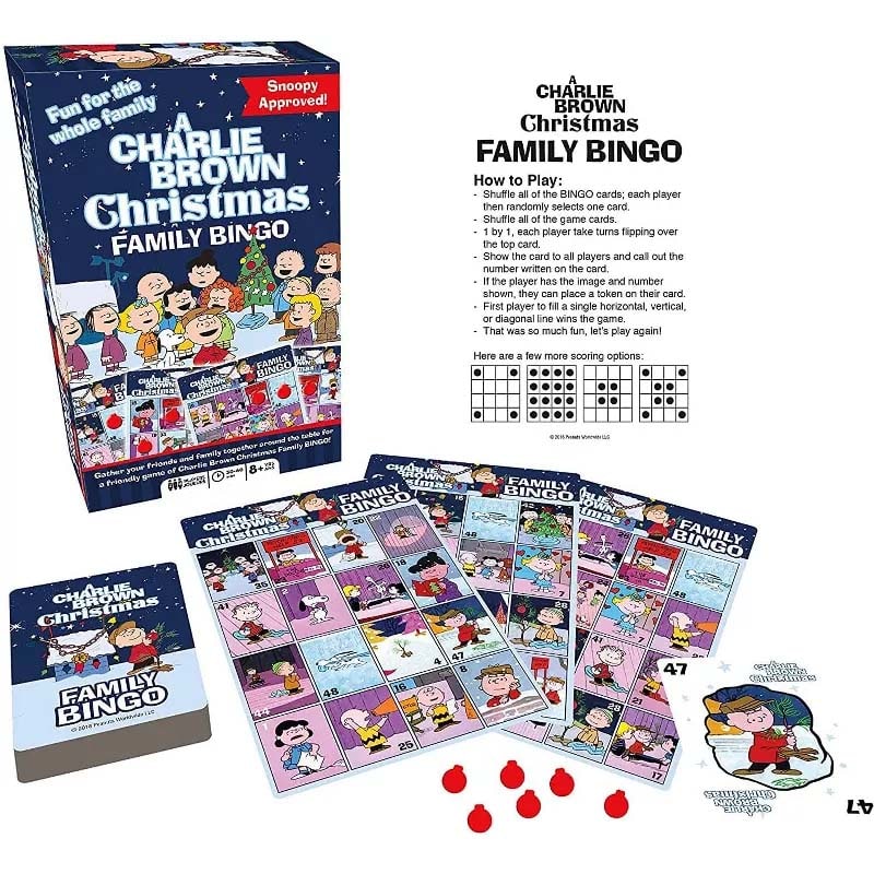 Charlie Brown Christmas Family Bingo