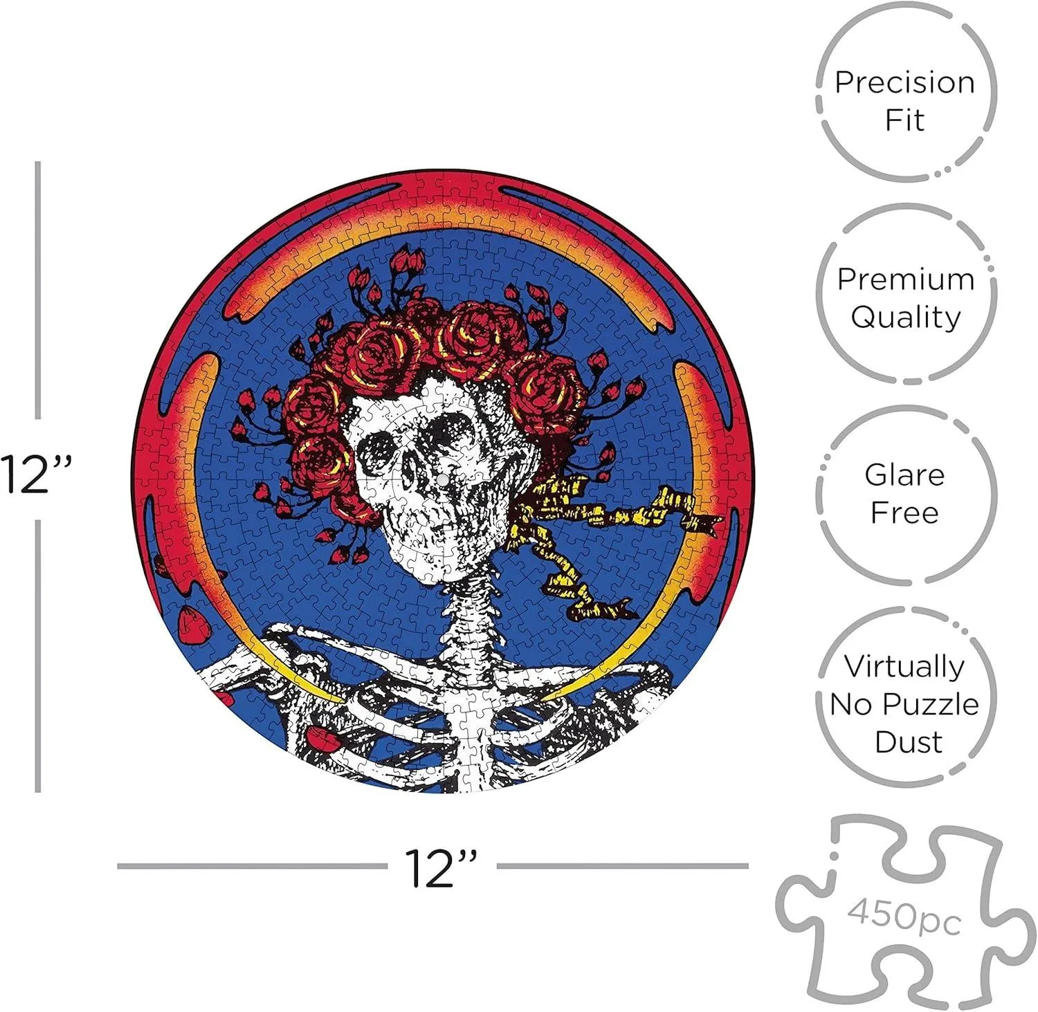 Grateful Dead Skull & Roses Picture Disc Puzzle