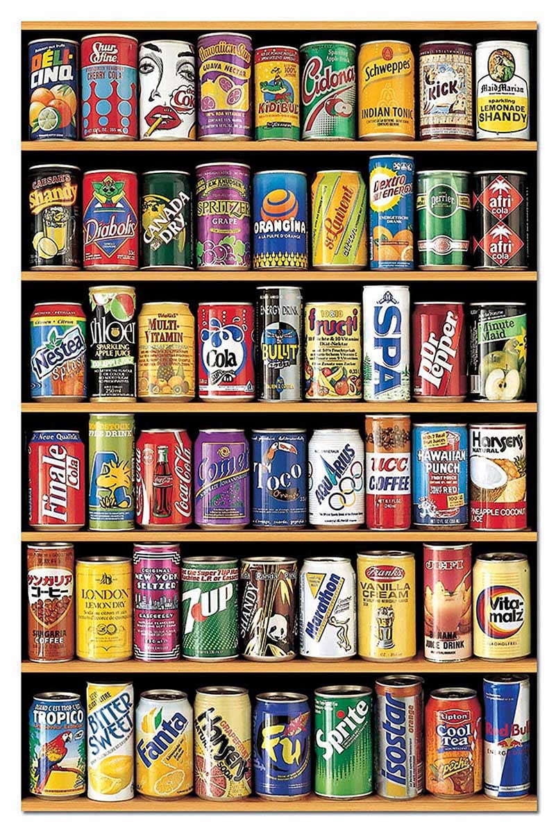 Cans Mini Puzzle - 1000 Piece Jigsaw Puzzle by Educa | Serious Puzzles
