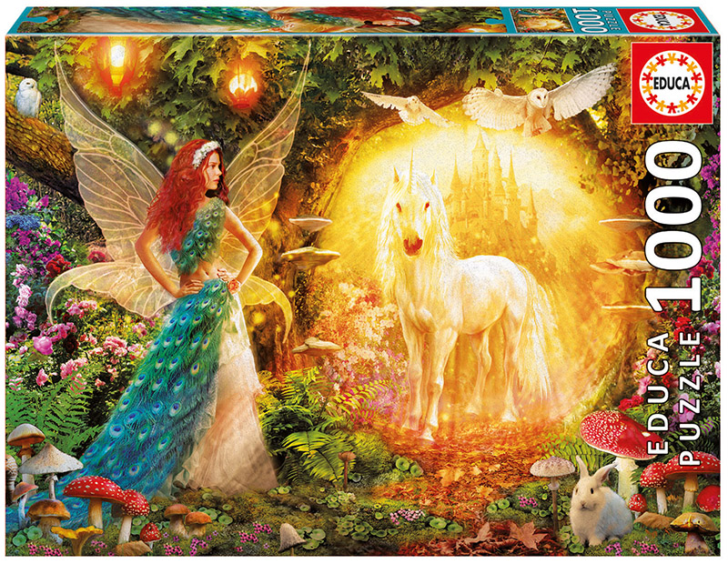 Peacock Feather Fairy Fantasy Jigsaw Puzzle