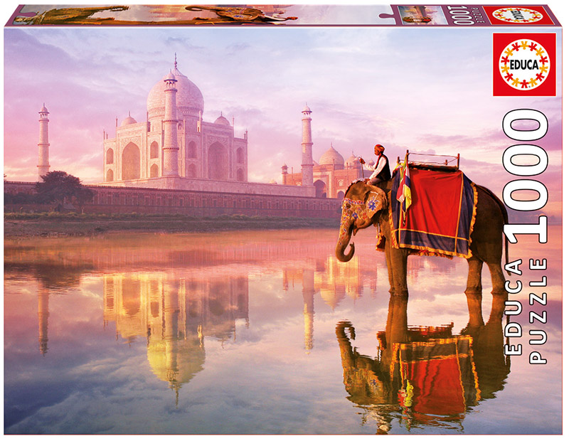 Elephant At Taj Mahal Landmarks & Monuments Jigsaw Puzzle