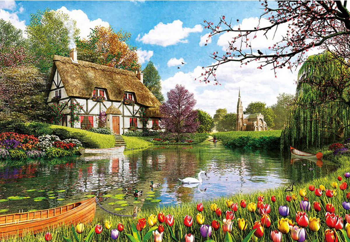 Lakeside Cottage Lakes & Rivers Jigsaw Puzzle