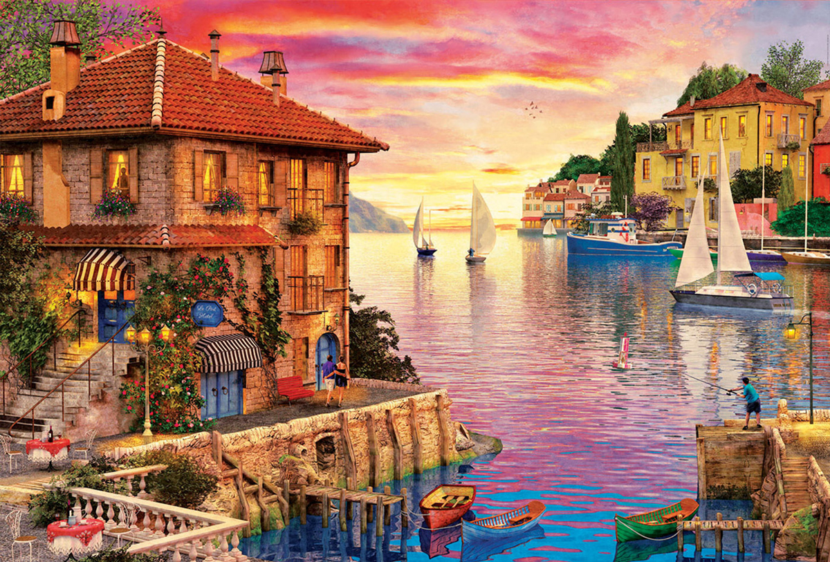 The Mediterranean Harbour Italy Jigsaw Puzzle