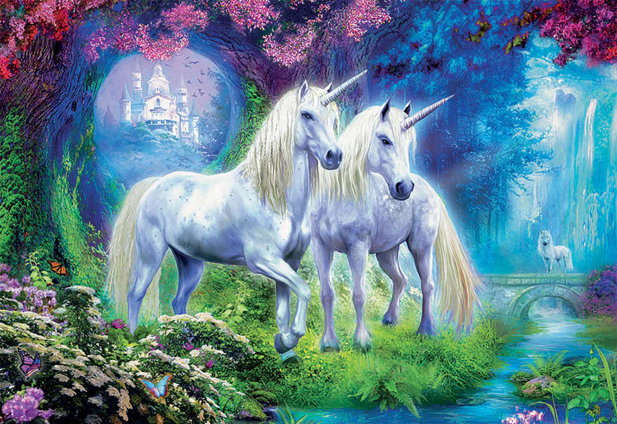 Unicorns in the Forest Fantasy