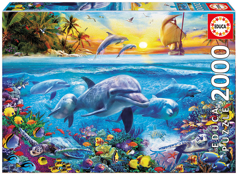 Family of Dolphins Sea Life Jigsaw Puzzle
