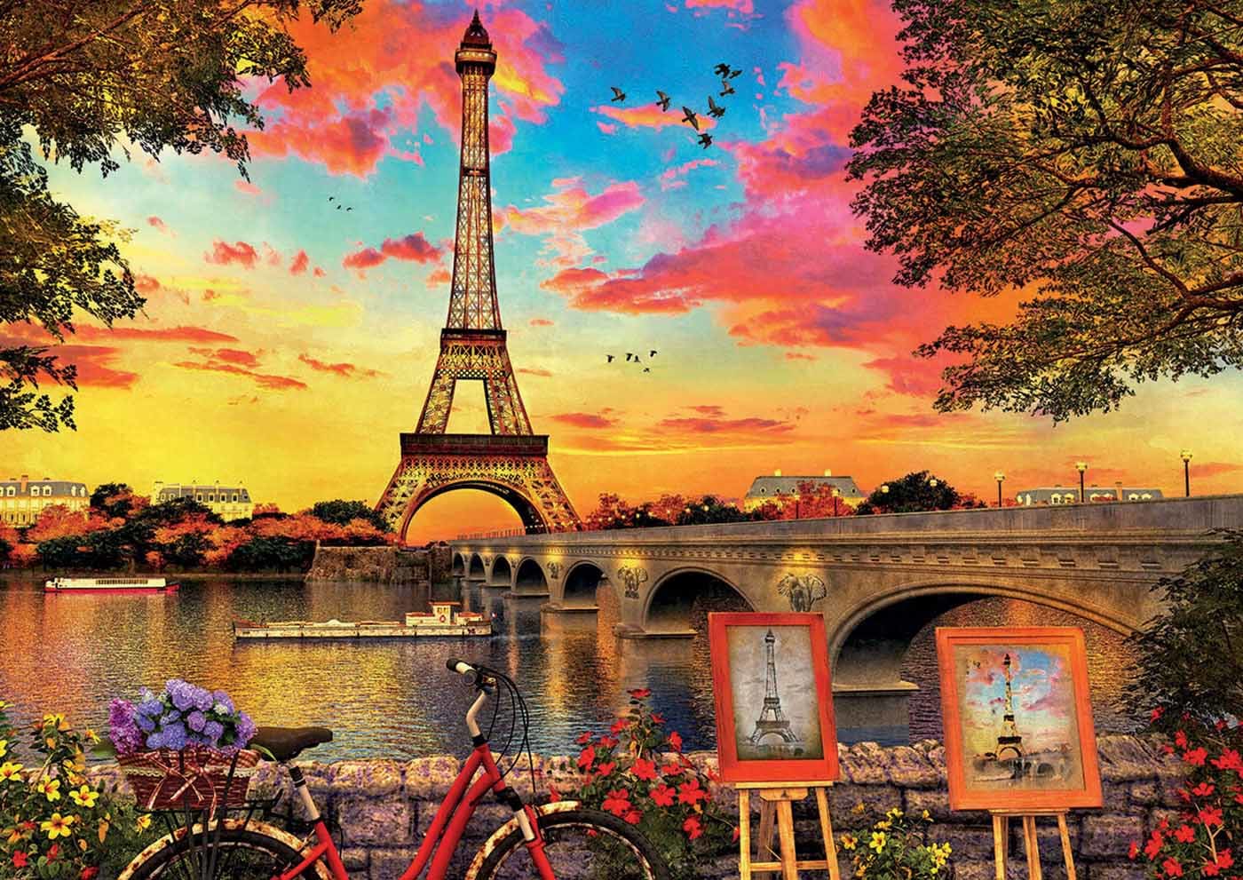 Sunset in Paris Landmarks & Monuments