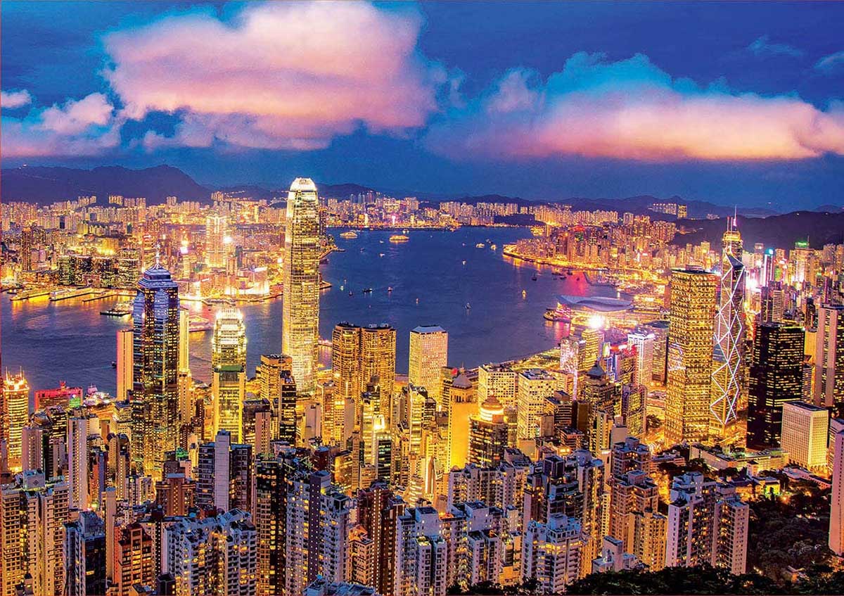 Hong Kong Skyline Asia Glow in the Dark Puzzle