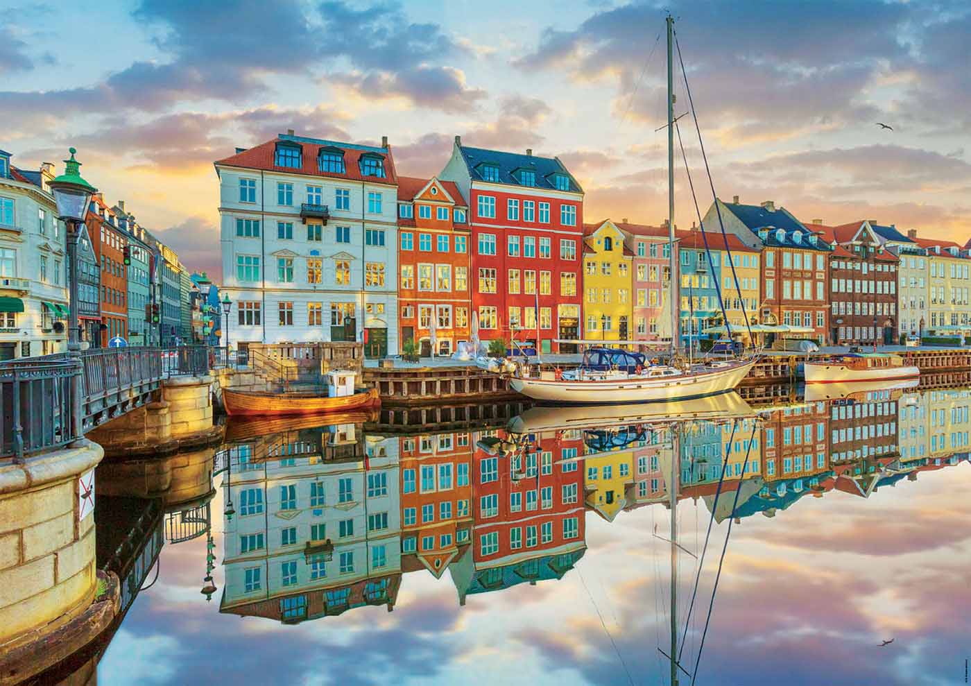Sunset At Copenhagen Harbor Travel Jigsaw Puzzle