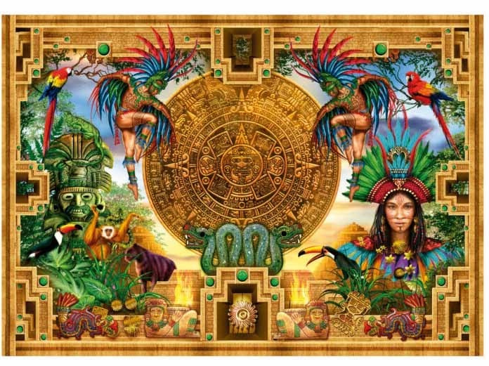Aztec Mayan Montage Cultural Art