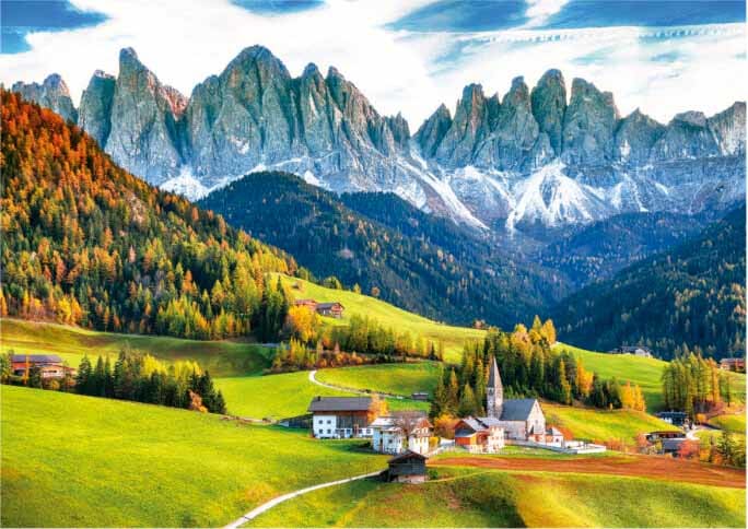 Autumn In The Dolomites Mountain