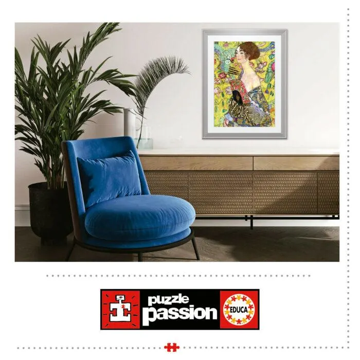 Lady With A Fan, Gustav Klimpt 1000 Pc