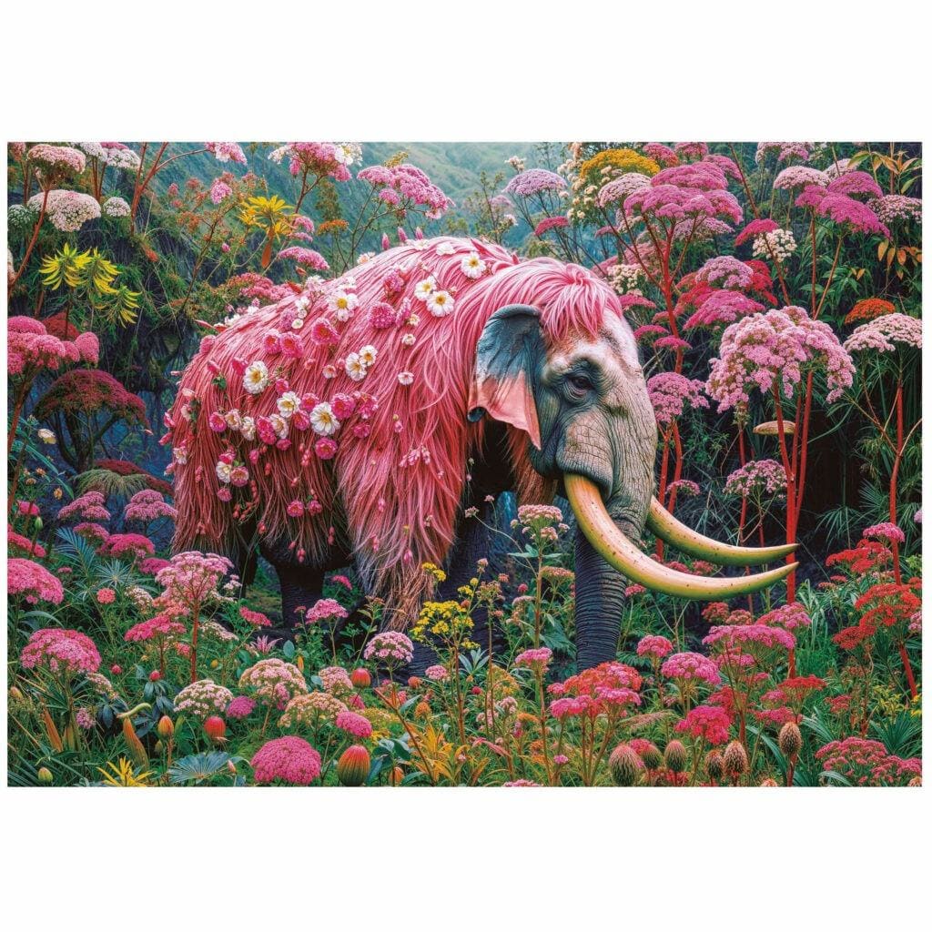 Floral Elephant Animals
