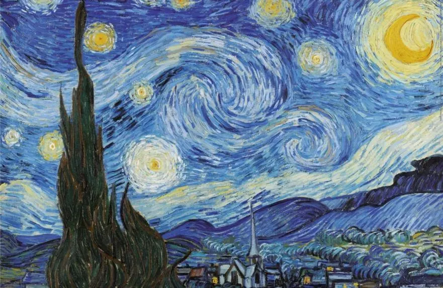 The Starry Night,  Van Gogh "Miniature" Fine Art