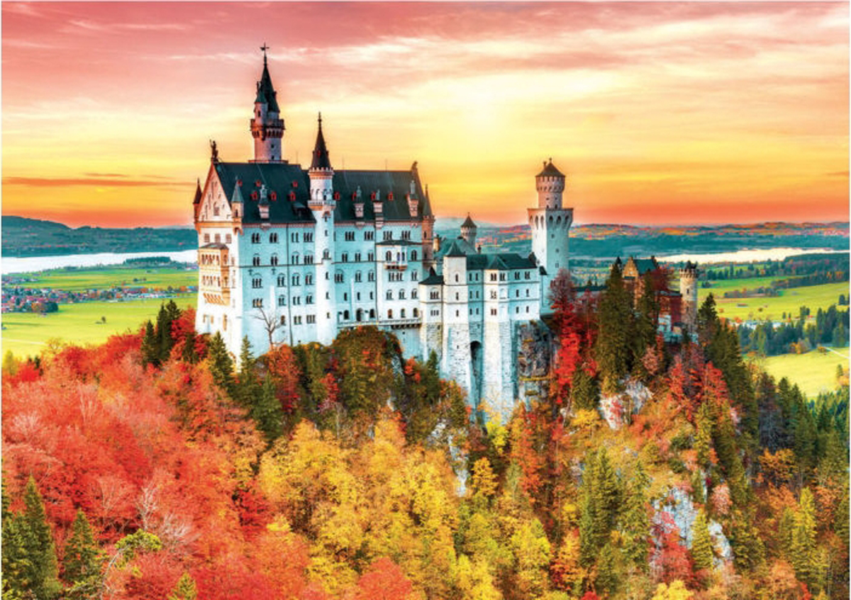 Autumn In Neuschwanstein Castle Jigsaw Puzzle