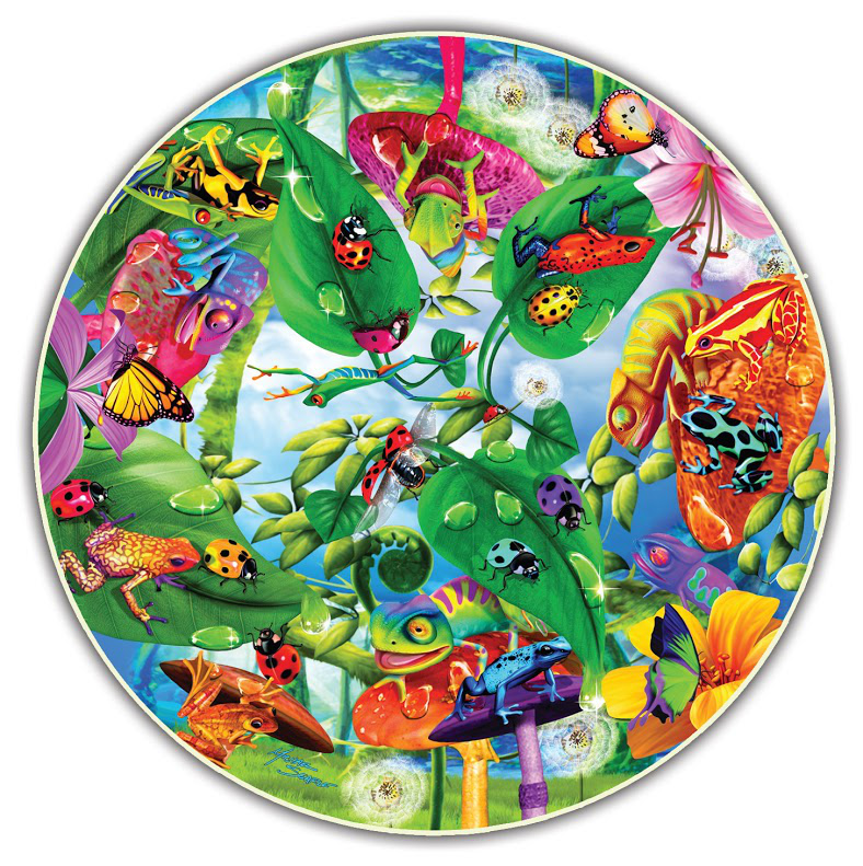 Creepy Critters (Round Table Puzzle) Butterflies and Insects Jigsaw Puzzle