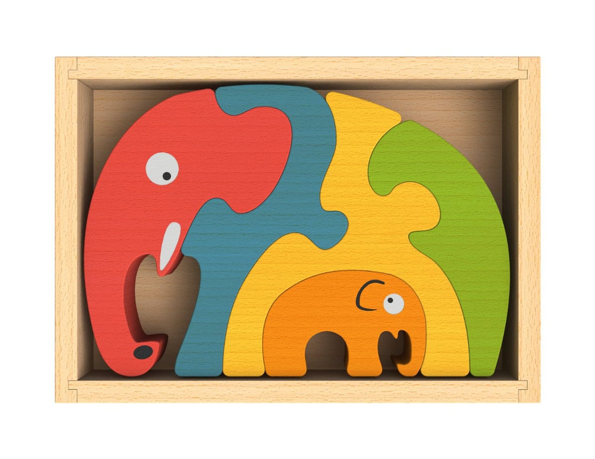 Elephant Family Puzzle Elephant