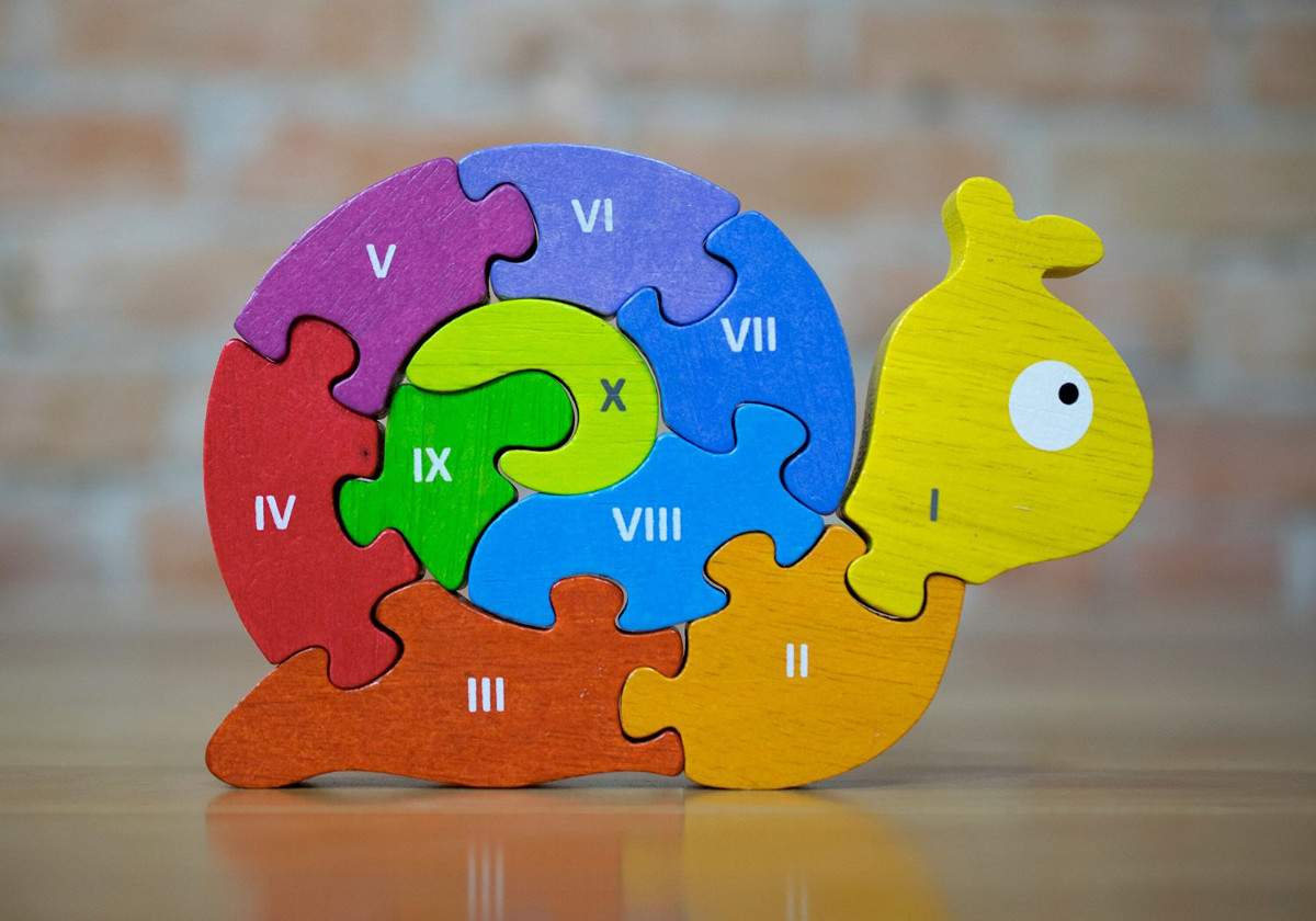 Number Snail Puzzle Animals Jigsaw Puzzle